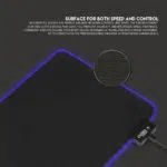 FANTECH MPR800s FIREFLY Soft Cloth RGB Mouse Pad