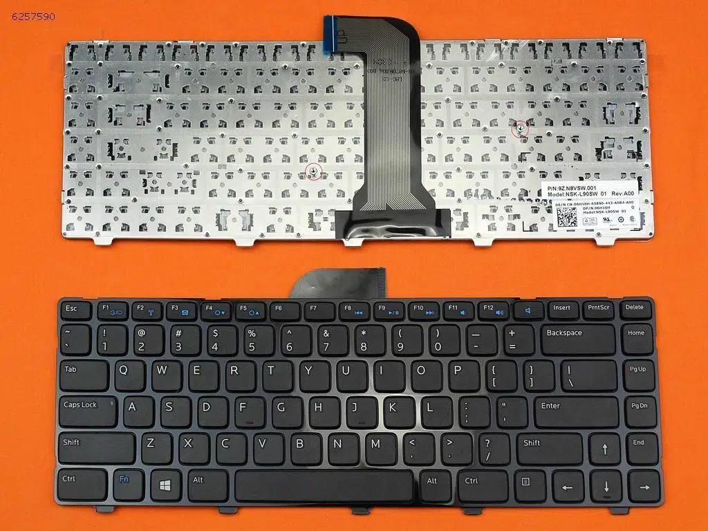 Dell Inspiron 14 3420 14R 5420 SE 7420 US Frame Laptop Keyboard