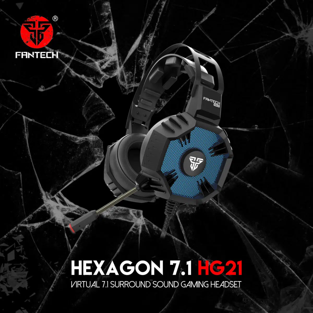 FANTECH HG21 HEXAGON 7.1 – Over-Ear RGB Gaming Headset