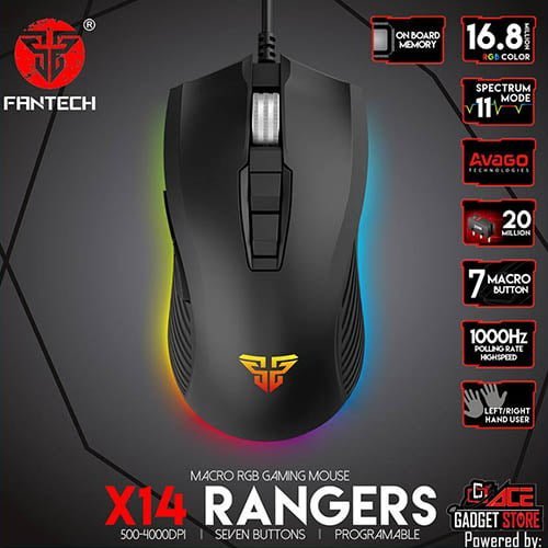 Fantech X14S Rangers Rgb Gaming Mouse