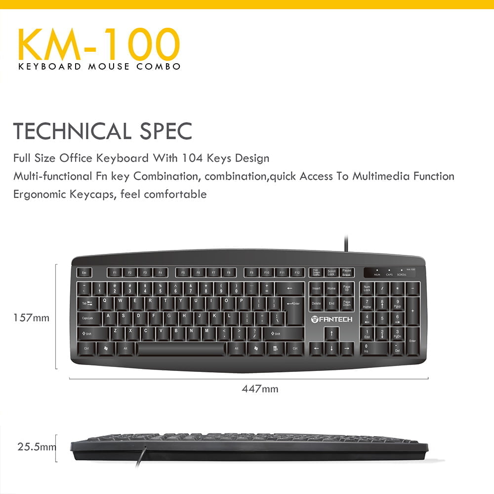 fantech km100 mouse keyboard combo