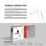 FANTECH MV01 Professional Lavalier Microphone / Clip-On Mic