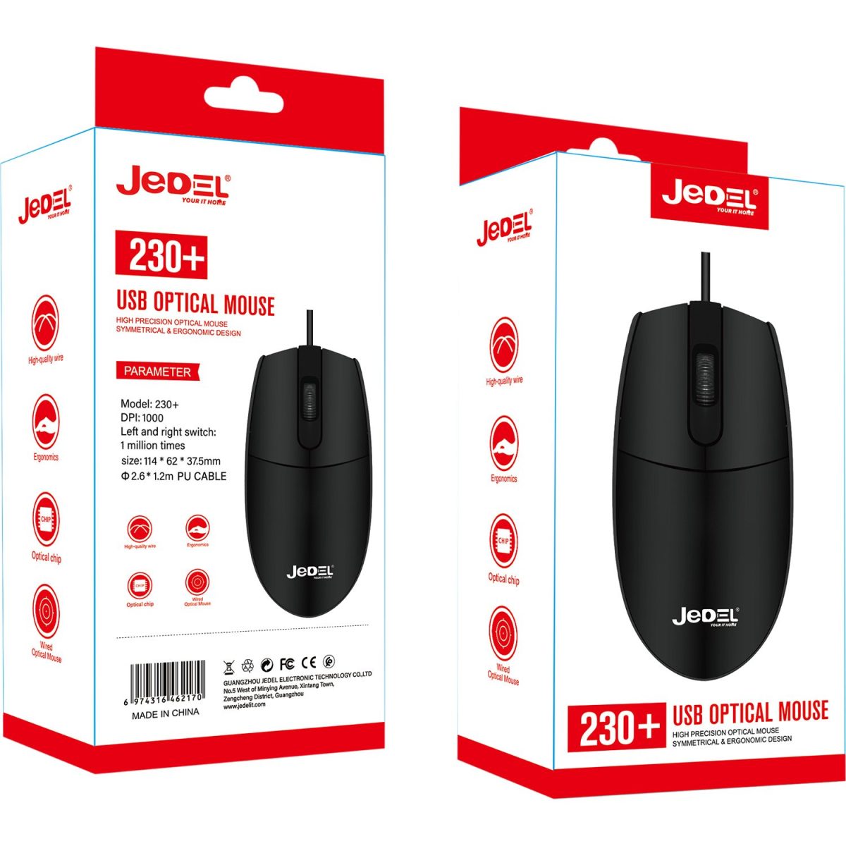 JEDEL 230+ USB Mouse