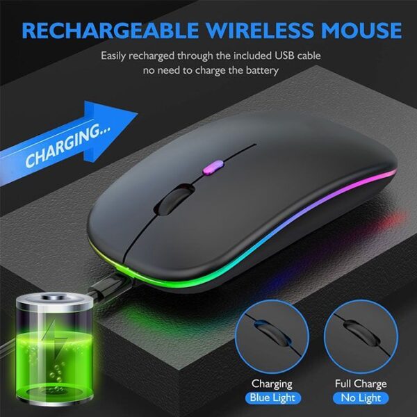 RECHARGABLE RGB WIRELESS MOUSE X1L